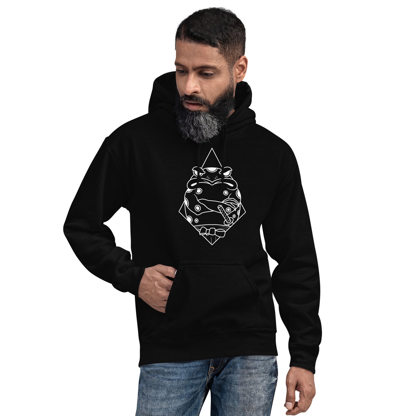 Moody Frog Linework Unisex Hoodie