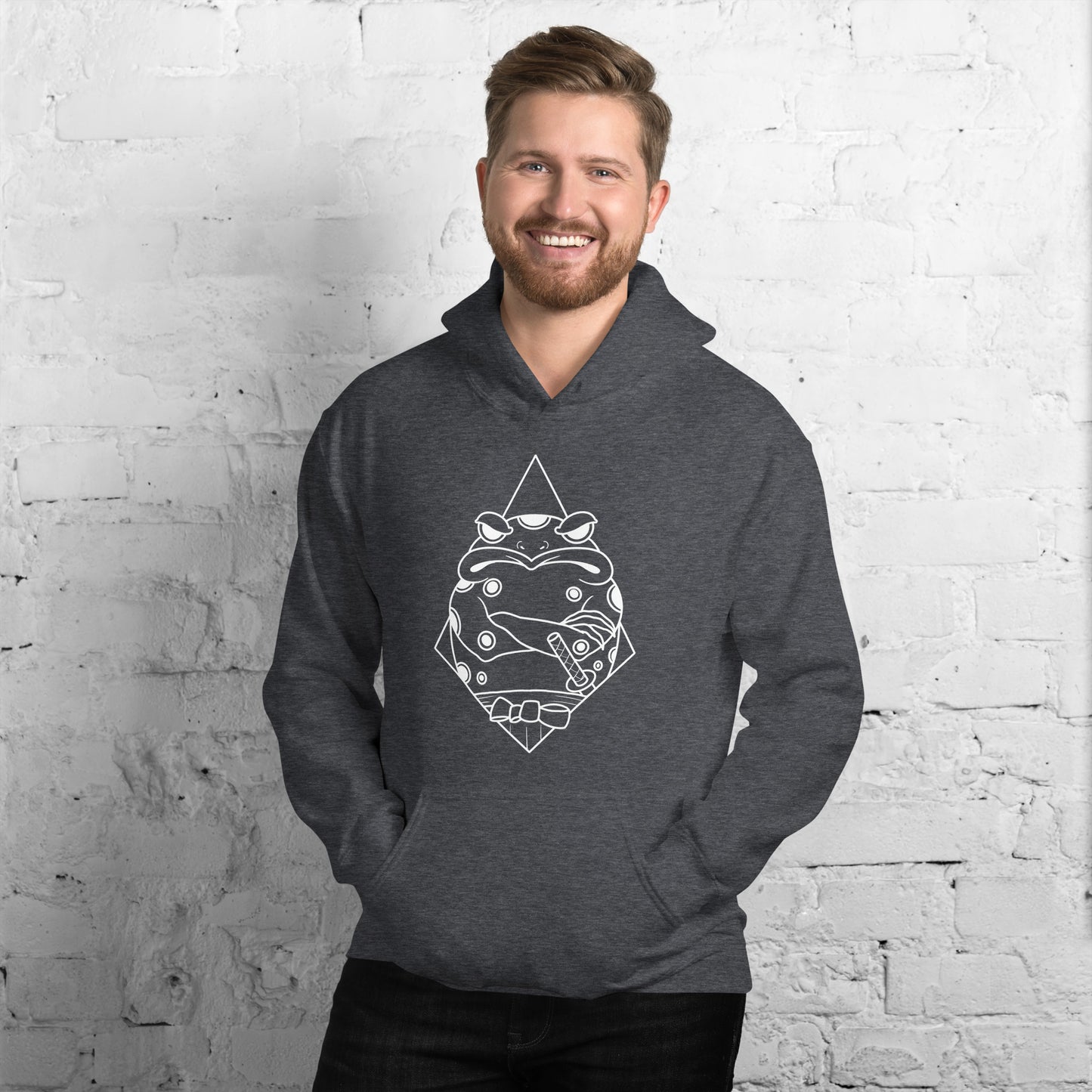 Moody Frog Linework Unisex Hoodie